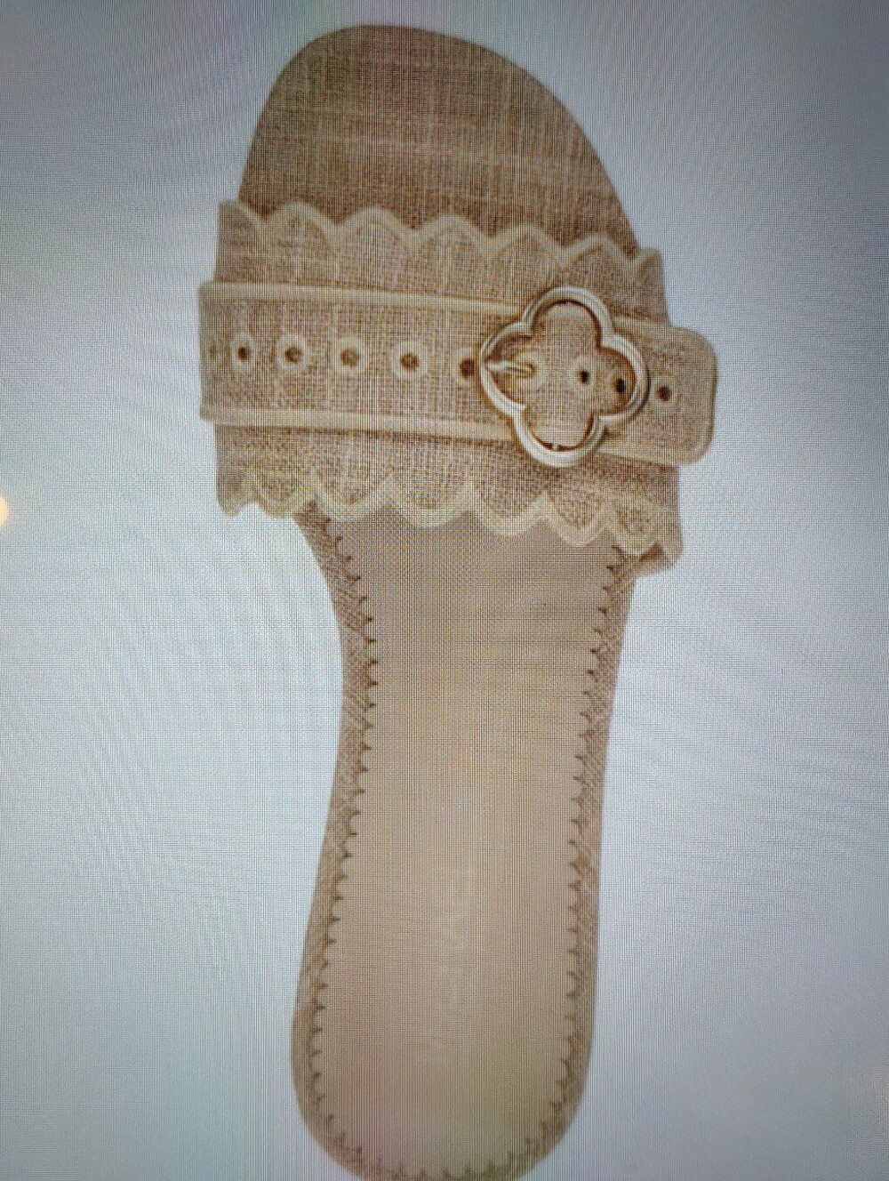 Michael Corali Slide Flat Sandal Natural Nude by Michael Shannon Sz 8